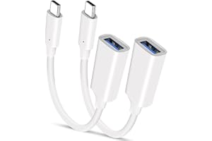 Basesailor USB C Male to USB 3.0 Female Cable Adapter 2Pack,Thunderbolt 3 to Type A OTG Converter for iphone 15 Pro Max,MacBook,iPad Air 4 5th Mini 6 Generation,Microsoft Surface,Samsung Galaxy S23 22