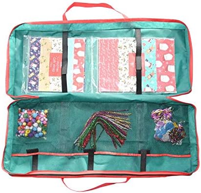 Ram® Christmas Wrapping Paper Storage Bag Fabric Gift Wrap Storage (82 x 34 x 13 cm) for Paper Tags & Bows - Image 4