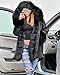 Roiii Women Thicken Warm Winter Coat Hood Parka Overcoat Long Jacket Outwear,Black,XXX-Large