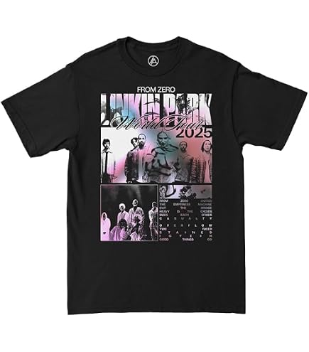 Linkin Park from Zero Song List Tour Tee, Washed Black, Small