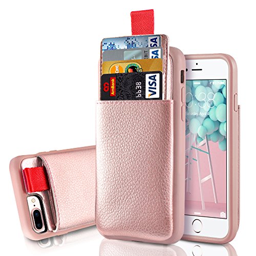 Iphone 8 plus wallet case, lameeku shockproof apple 7 p…