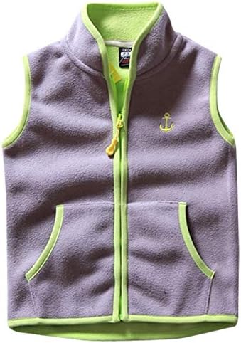 Baby Girls Polar Fleece Waistcoat Warm Soft Sleeveless Jacket Zipper Vest for Toddlers,2-3T,Purple