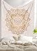 Madhu International New Launched White Gold Passion Ombre Mandala Tapestry, Bohemian Wall Hanging, Wall Tapestries, Queen Mandala Tapestries primary