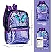 SIWA MARY Reversible Sequins School Backpack for Girls Students Magic Glitter Mermaid Lightweight Travel Backpack