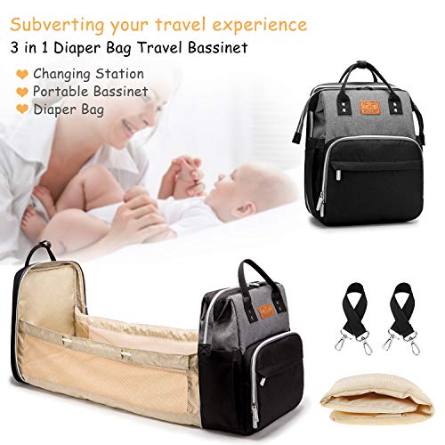 Diaper Bag Backpack with Portable Bed for Baby, MultiPurpose