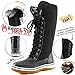 Women's DailyShoes Knee High 2-Tone Up D'cor Zipper Cowboy Warm Fur Water Resistant Eskimo Snow Boots