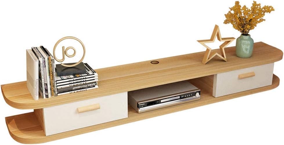 DGHJK Schwimmender TV-Schrank Wandhalterung Medienkonsole Wandhalterung