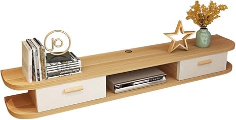 DGHJK Schwimmender TV-Schrank Wandhalterung Medienkonsole Wandhalterung