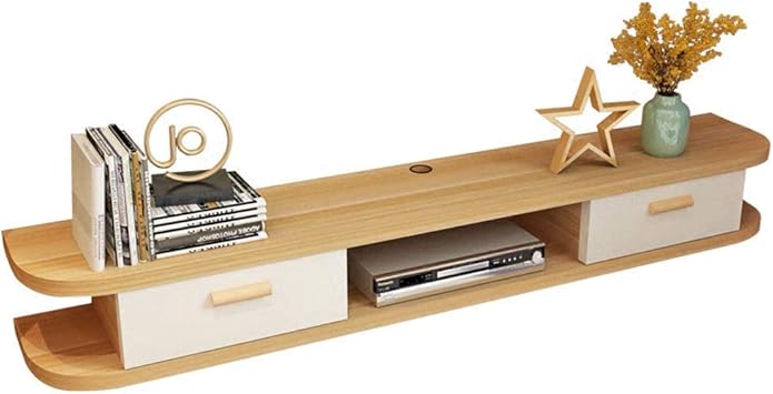 DGHJK Schwimmender TV-Schrank Wandhalterung Medienkonsole Wandhalterung