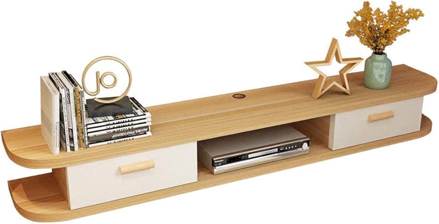 DGHJK Schwimmender TV-Schrank Wandhalterung Medienkonsole Wandhalterung