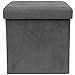 Sorbus Storage Ottoman Bench – Collapsible/Folding Bench Chest with Cover – Perfect Toy and Shoe Chest, Hope Chest, Pouffe Ottoman, Seat, Foot Rest, – Contemporary Faux Suede (Gray)
