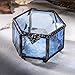 J Devlin Box 850 Hexagon Blue Glass Box Jewelry Keepsake Trinket Box