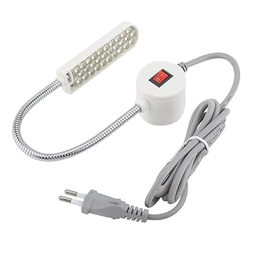 Zerodis 30 LEDs Nähmaschine Licht Schwanenhals Licht Lampe mit Magnetfuß für Nähmaschine Bohrmaschinen Schreibtische Notenstä