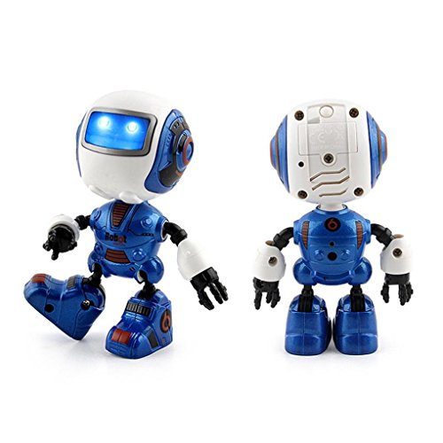 Electronic RC Robot Learning Toys,Dressin Toddler Intelligent Action Dancing Remote Control Robot Toys 12 Wheels Electric Car Stunt Toy Novelty Gift For Children (blue)