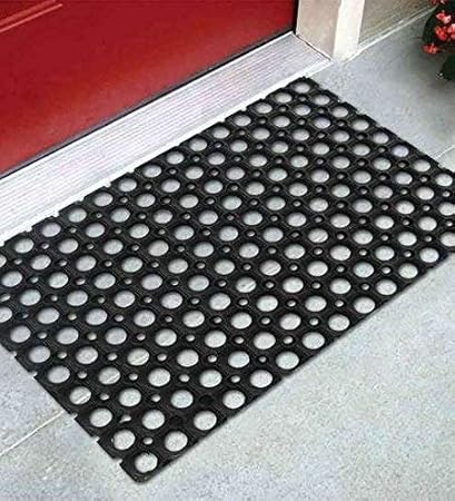 Online Quality Store Rubber Door Mat, Standard, Black