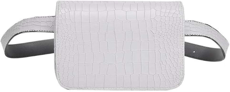 Women PU Leather Waist Packs Belt Bag Fanny Handbag Gray