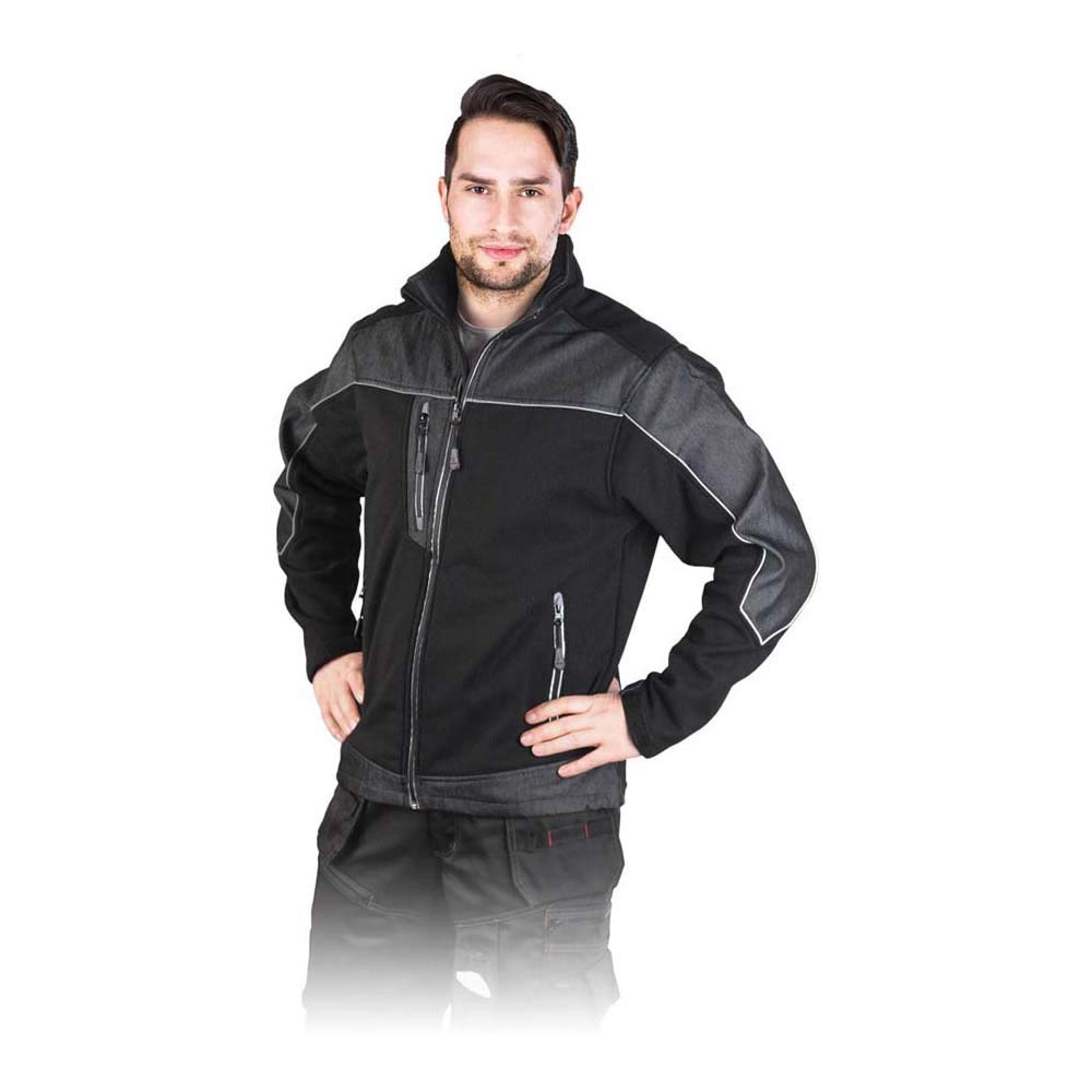 Leber&Hollman LH-Robbe_Bsxl Protective Jacket, Black-Grey, X-Large Size