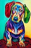 Komking Painting Paint by Numbers for Adults, DIY Paint by Number Kits for Kids Beginner on Canvas, Cute Dog 16x20inch