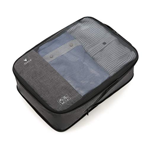 VASCO Compression Packing Cubes for Travel Premium Set of 4 Luggage Organizer Bags (S+2M+L