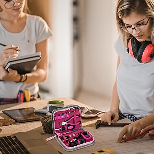 Werkzeugset Rosa Lady Werkzeug Set mit Werkzeugkoffer 23-Teiliges Reparatur Werkzeug Kit mit Schraubendreher Bit Maßband… – Bild 5