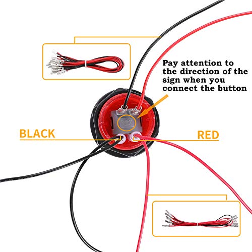 Hikig 1 Player DIY Arcade Cabinet Parts Kit, 10x LED Arcade Buttons + 1x 5PIN Joystick + 1x Zero Delay USB Encoder for Mame Jamma PC Games & Raspberry Pi, Red Kit - Thumbnail 4