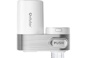 Ontulor Faucet Water Filter - 350 Gallons Water Filter for Sink, Water Purifier for Faucet, Five-Stage Filtration, Kitchen, Remove Impurities, Bad Taste, F1, White