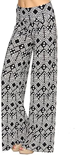 Women's New Grey &amp; white Aztec Diamond Vertical Chevron Palazzo Pants