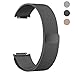 ZENWATCH 3 Band,Oitom Premium Woven Milanse Loop Stainless Steel Watch Band Strap for ASUS ZENWATCH 3 Smart Fitness Watch(Black Large 6.10