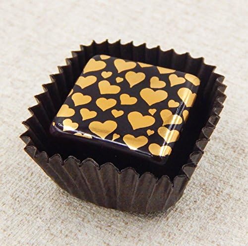 Golden Art Glass Chocolate Gold Hearts Gift Home Décor (Lampwork)
