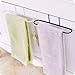 Alliebe 2pcs Towel Rack Hanging Holder for Organizer Bathroom Kitchen Cabinet Cupboard Hanger Over Door（White）