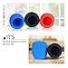 Microphone Cover,Mic Windscreen Foam Ball-Type Accessories,Anti-rolling Mic Protection Silicone Ring for KTV Equipment,Color Black Blue Red-3 Sets
