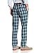Haggar Men's Vintage Slim Fit Flat Front Wool Plaid Pant