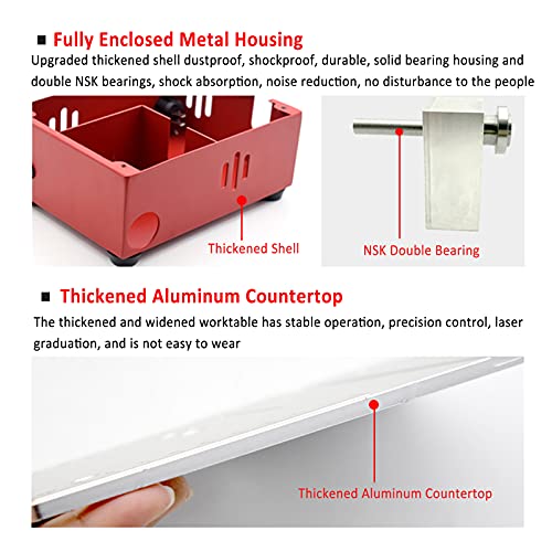 ZHJIUXING HO Tischkreissägen 96W, Mini Elektrische Tischkreissäge mit Anhebbarer Kreissägeblatt, Bohrmaschine, Polieren… – Bild 7