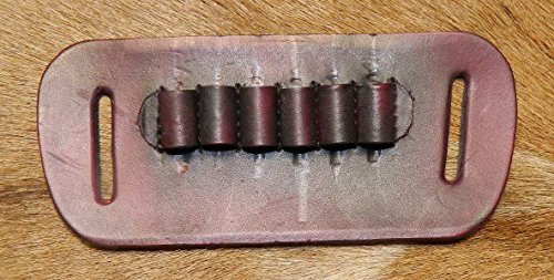 Leather Ammo Loop Belt Slide, .41 magnum. Carry 6 rounds, flat against waistband. Fits 1-1/2" belt