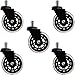 Office Chair Wheels Replacement Set of 5. Strongest Heavy Duty Office Chair Caster Wheels For Your Desk Chair. Smooth, Quiet Rolling Casters Perfect For Hardwood Floors, Carpet, Laminate and Tile