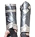 Miracle(Tm) Wonder Woman 2017 Costume Gloves - Brown Leather Gloves (M, Gauntlets (Grey & Gold))