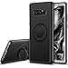Galaxy Note8 Case, GeekZone Samsung Galaxy Note 8 Ultra Slim Soft TPU Protection Case Shockproof and Anti-Scratch Back Texture Lightweight Case Cover Ring Holder Kickstand-Black