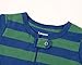Leveret Kids Baby Boys Girls Footed Cotton Pajama Striped Blue and Green Size 4 Years