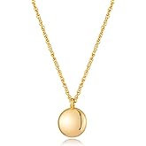 FAMARINE Gold Pendant Necklaces for Women Gold Bean Necklaces for Women Trendy Dainty Jewelry