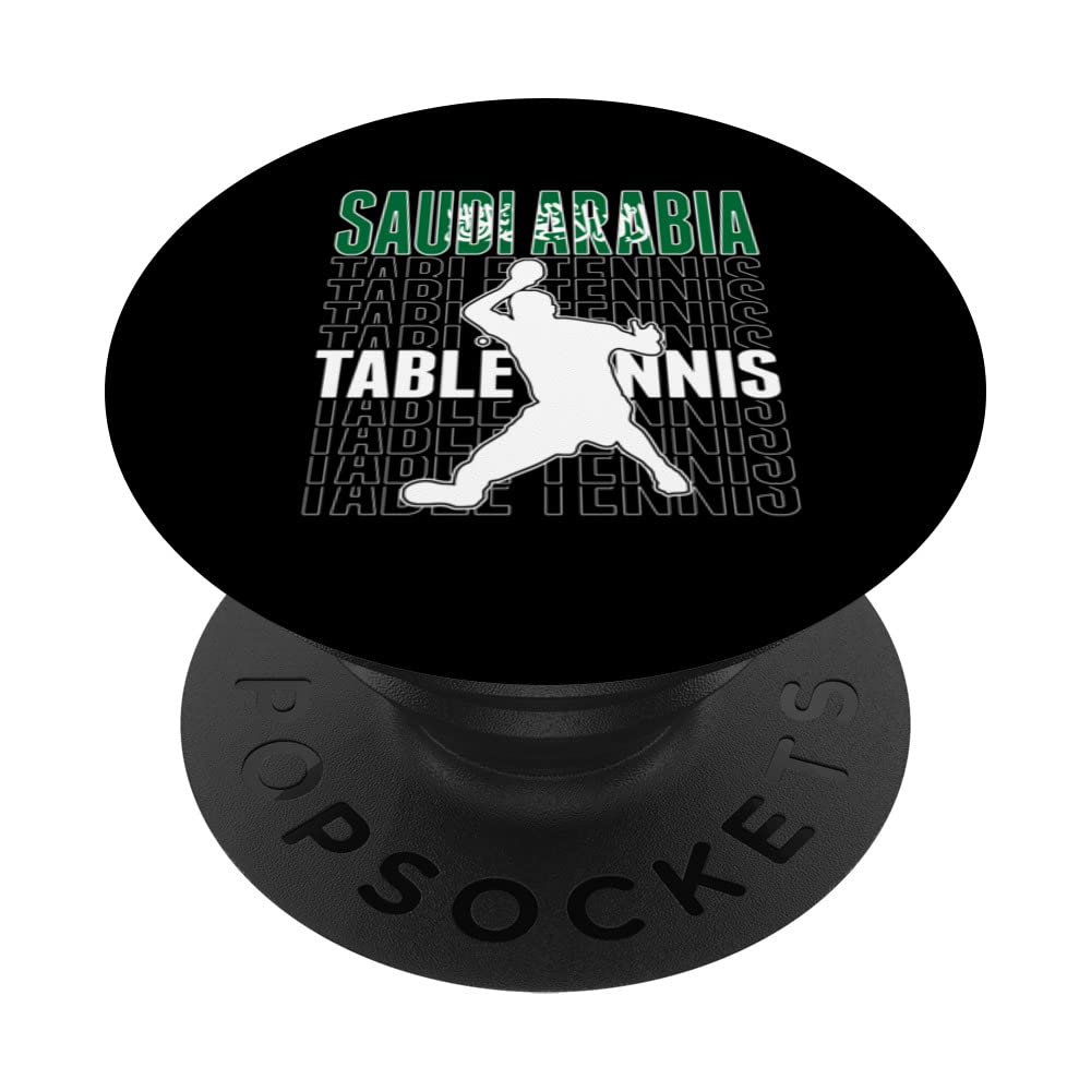 Saudi Arabia Ping Pong Lovers Saudi Table Tennis Supporters PopSockets Swappable PopGrip