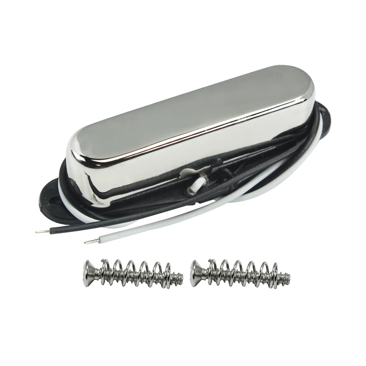 FLEOR Single Coil Pickup Guitar Neck Pickups 50mm Alnico 5 Magnet 7-8k for TL TE Electric Guitar Neck Parts, Chrome
