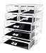 Sodynee Cosmetics Makeup and Jewelry Storage Organizer Case Display Boxes, 3 Large and 4 Small Drawers