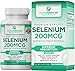 Premium Selenium Supplement by PurePremium (Gluten-Free and Vegan). 100 Once Daily Selenium 200mcg Caps. Immune System, Reproductive and Thyroid Health - Essential Trace Mineral - Superior Absorption. primary