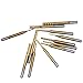 12 pcs Titanium Nose End Mill, AFUNTA 0.8-3.17 mm Engraving Bits CNC Rotary Burrs Set Tool Coat Carbide End Mill PCB Mould Plastic Fiber Carbon Hardwood, 1/8'' Shank