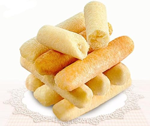 Guangdong Specialty: Sandwich Crispy Rolls Cookies Cookies Salty Cheese Flavor 90g/3.2oz (Pack of 3)