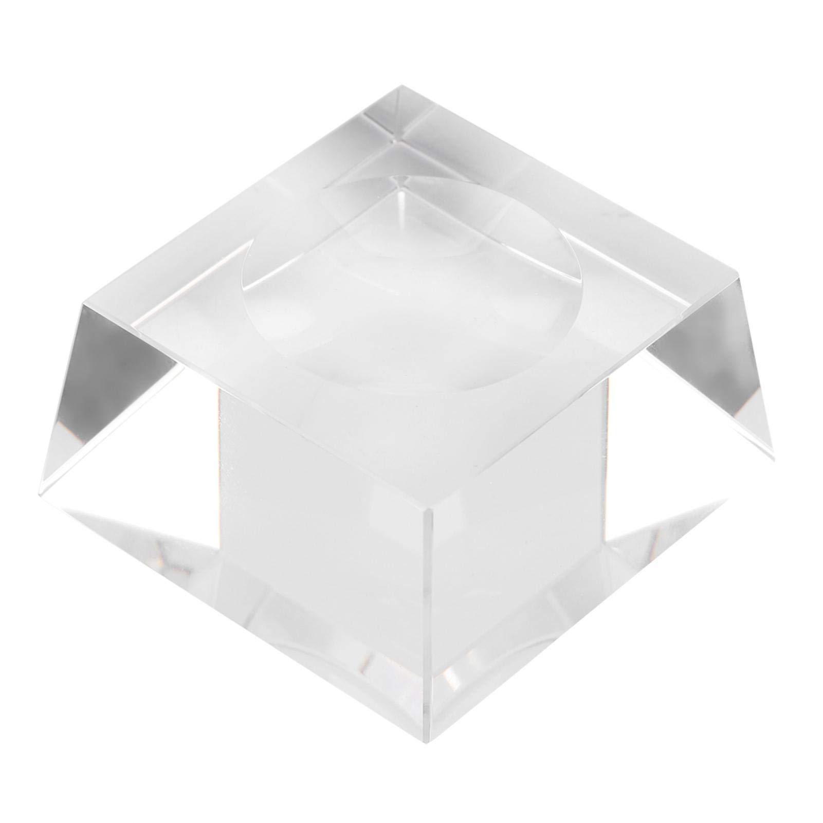 Alvinlite Transparent Galaxies Crystal Ball - 8cm/3.15in Clear Crystal Glass Sphere Fortune, Good Luck Ball Beautiful Home Office Decor Gift (Clear Base)