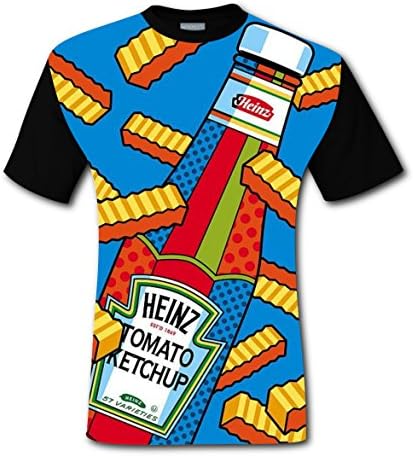 Boys T-shirts French Fries Tee Shirt for Men Tops Costume Round Black XL