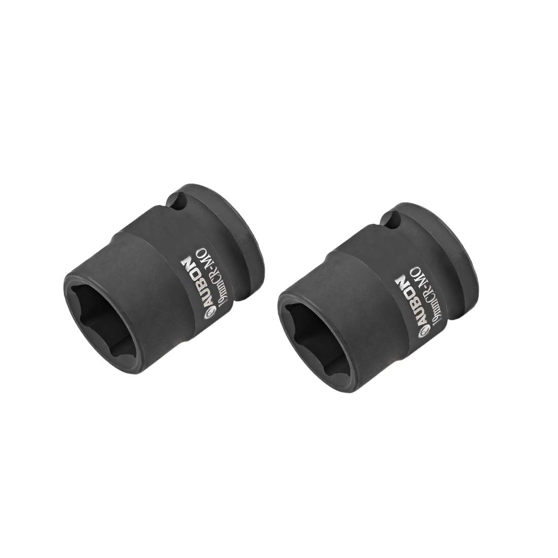 sourcing map 2 Pcs 1/2-Inch Drive by 19mm Shallow Impact Socket, Cr-Mo Alloy Steel, 6-Point, Metric
