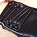 Warmen Women's Touchscreen Texting Driving Winter Warm Nappa Leather Gloves - 7.5 (US Standard size) - Black ( Fleece Lining )