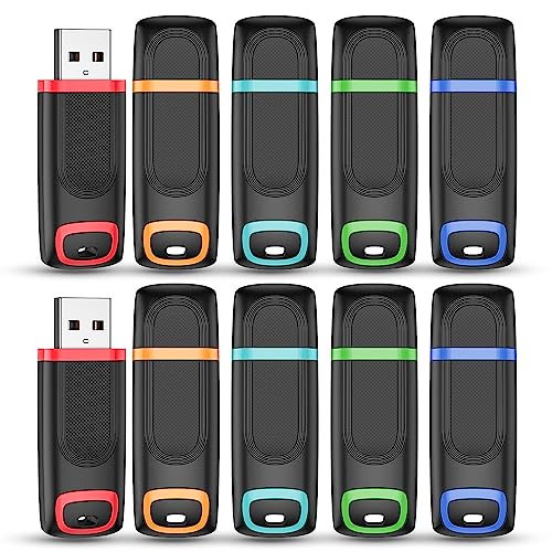 10 Stück USB Sticks 8GB Vansuny USB Stick 8GB 2.0 10er Pack Speicherstick 8 GB Datenspeicher-Backup für PC/Desktop/Laptop/Car Audio/Spielekonsolen(Col